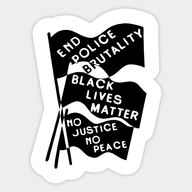 END POLICE BRUTALITY Sticker by TheCosmicTradingPost